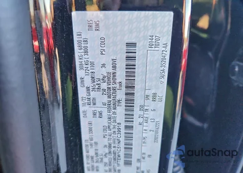 2022 Ford F150 Supercrew from USA, damaged, VIN 1FTEW1C51NFC39918